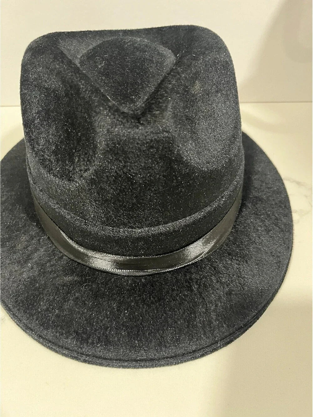 BLACK FEDORA/PARTY HATS CASINOS EVENTS/NEW YEAR'S EVE Costume Velvet